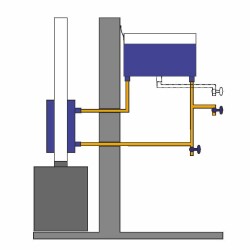 Схема подключения теплообмениика (бака для подогрева воды) в бане