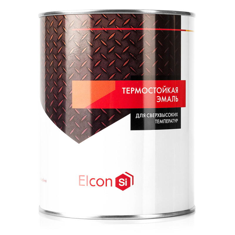 Эмаль термостойкая Elcon банка 0,8 кг (чёрная)
