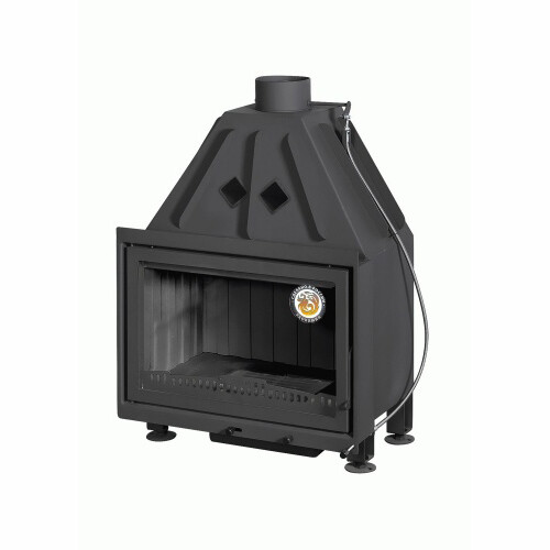 Топка АЛЬФА 700-150 В с черным шамотом Экокамин