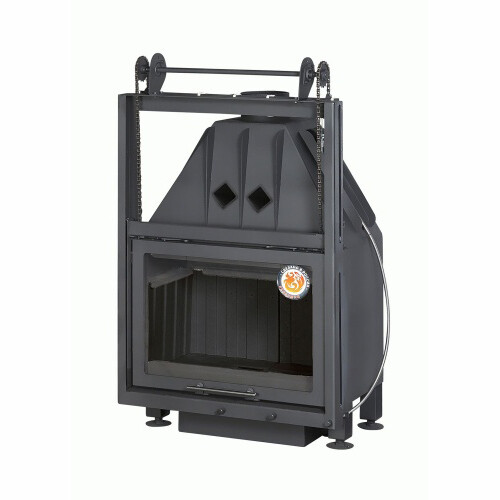 Топка АЛЬФА 700 KВ с контргрузом черный шамот Экокамин