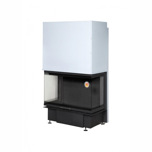 Топка ДЕЛЬТА 800 три стекла принтинг черный шамот Экокамин