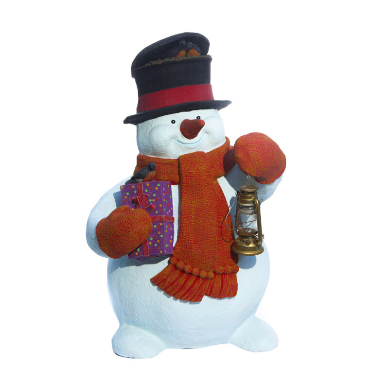 Снеговик с фонарём