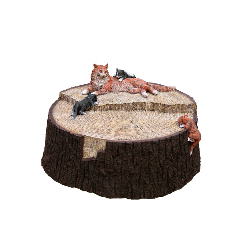 Декоративная крышка для люка "Кошка на пне"