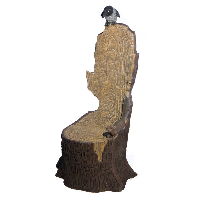 Кресло-пень с вороном (большое)