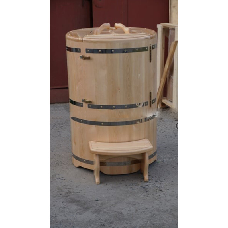 Кедровая бочка круглая  - со скосом 135 см 90 см