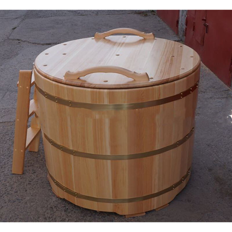 Купель круглая 1500 мм уличная с крышкой