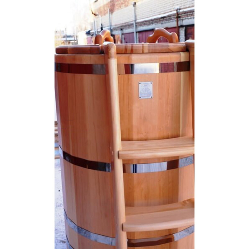 Купель уличная круглая с крышкой