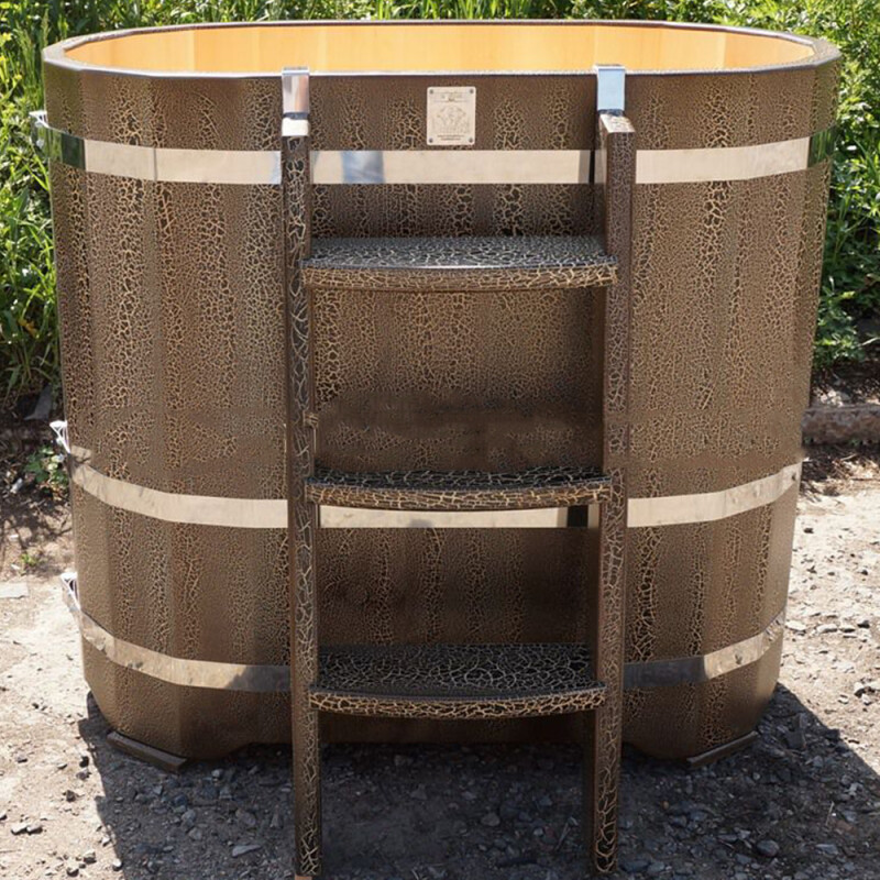 Купель уличная круглая с крышкой