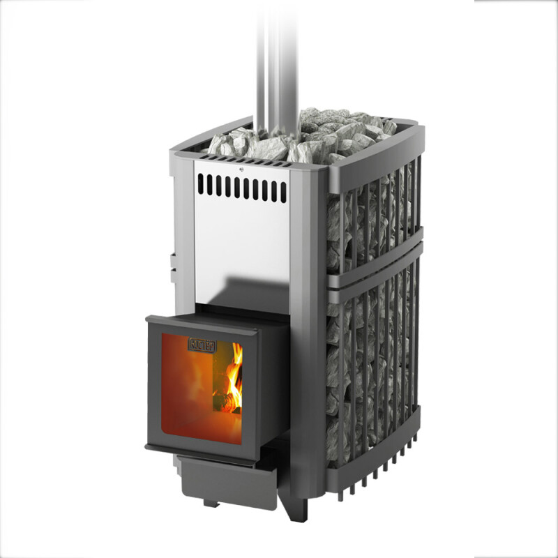 Банная печь «Костёр 14 Сетка» со стеклом