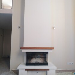 Монтаж камина. Топка с трёх-сторонним стеклом