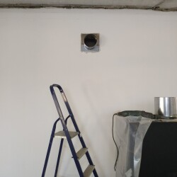 Монтаж камина. Топка с трёх-сторонним стеклом