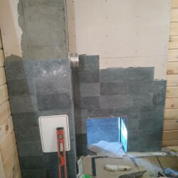 Монтаж банной печи Гефест в змеевике