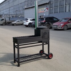 Мобильный мангал с топкой под казан