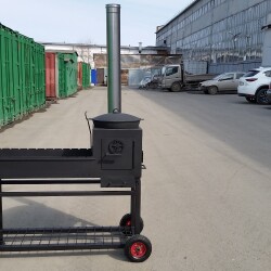 Мобильный мангал с топкой под казан