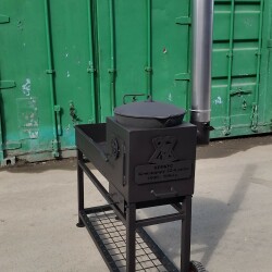 Мобильный мангал с топкой под казан